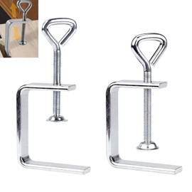 Stainless Steel C Clamps, Pack of 2 C Clamp, C Clamp Screw Clamp, Adjustable Width Workbench Clamp, Table Clamp C Clamp Screw Clamp, Carrier Clamp Fixing Pliers, for Woodworking Clamps