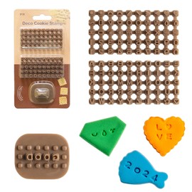 DIYOOHOMY Letter Stamps for Clay, Alphabet Number Pottery Stamp Set Ceramic Polymer Clay Tools Small Press Fondant Embosser Letter Stamps DIY Cookie Cutters