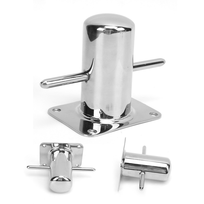 316 Stainless Steel Single Mooring Bitt Heavy Duty Cross Bollard