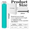 Lineshading 500pcs Expanding Plastic Screw Anchors 1/4" Hole Green Plastic