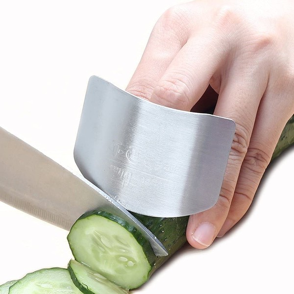 wefaner Stainless Steel Finger Guards for Cutting, Hand Protector Finger Protector Avoid Injury When Cutting Vegetables, Meat, Slicing and Dicing Safe Chopping Tools.