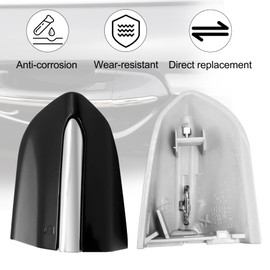 Shtuomoland Front Left Driver Exterior Door Handle Lock Bezel Cover Cap Fits for Ford Fusion 2013-2020 for Ford Edge 2015-2020 Replace DS7Z-54218A15-DC (Black Chrome)