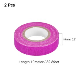 sourcing map 2 Rolls Neon Gaffa Fabric Tape, 0.6 Inch x 32.8 ft Luminous Tape Fluorescent Tape for Party and Home Decoration, Purple