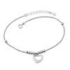 925 Sterling Silver Indian Heart Love Beaded Ankle Bracelets Anklet