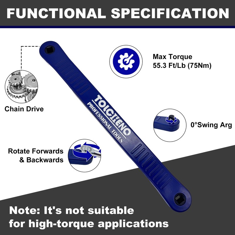 TOLCHENO Offset Extension Wrench Set, Pro Zero Offset Extension Wrench