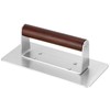 QWORK Stainless Steel Bacon Press with Heat-Resistant Wooden Handle, 9