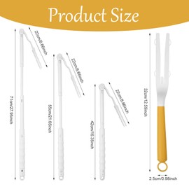 Pack of 2 Replacement Handles, Duster Replacement Only Extended Handle, Extendable Telescopic Rod, Adjustable Length Handle, Replacement Handle and Telescopic Rod, Suitable for Home Cleaning (White, Yellow)