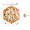 HuoBi Wooden Digital Platter Puzzle, 20 Pieces Brain Teaser Toy