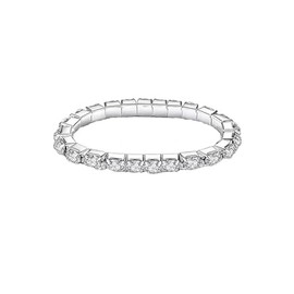 Clataly Crystal Tennis Bracelet Bridal Wedding Party Bangle Sparkling Silver Elastic Band Bracelet Jewelry for Women Girls (Silver A)