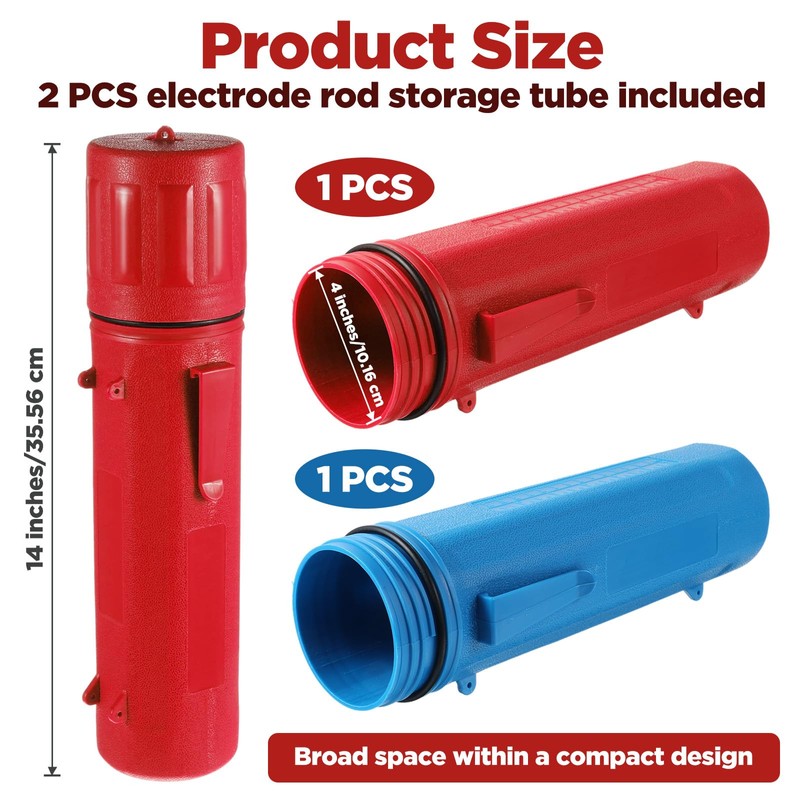 2 Pcs Welding Rod Storage Tube 14 Inch Stick Electrode