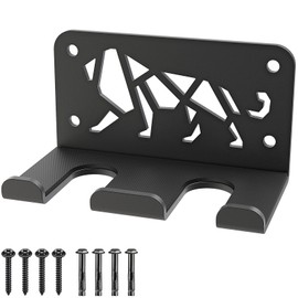 Kipika Versatile Wall Mounted Barbell Holder with 2-Hooks Storage Rack for Barbell Bars Holds Under 33mm Bar Size and Fitness Accessories Space-Efficient Gym Organization for Home & Commercial Use