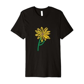 Chic Sunflower for Summer Minimalistic Summery Flower Premium T-Shirt