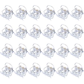 Mini Hair Clips Plastic Hair Claws Pins Clamps for Girls and Women (Clear)