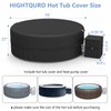 HIGHTQURO Portable Hot Tub Cover with Heater Pump Cover,Full Coverage