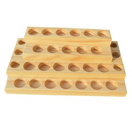BrilliantDay Wooden Essential Oil Storage Box for Wooden Essential Oil Bottles Display Stand with 4 Layer Aromatherapy Oils Organiser 30 Bottles