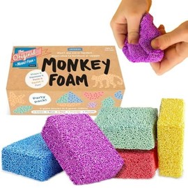 Impresa Monkey Foam from Monkey Noodle 5 Giant Blocks, Squishy Sensory Toys for Kids with Unique Needs Fosters Creativity, Fun Play Foam for Kids, for Classrooms, Home, & Playtime Ages 3+