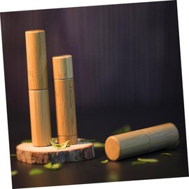 FRCOLOR DIY Lipstick Tube Bamboo 3pcs Empty Lipstick Containers for DIY Lip Gloss 5g