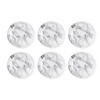 BaHomeck Fridge Magnets 6 Pcs,Classic Whtie Marble Style Round Strong