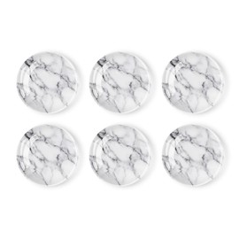 BaHomeck Fridge Magnets 6 Pcs,Classic Whtie Marble Style Round Strong Magnetic Glass Refrigerator Magnets,Magnets Sticker Decorations for Office Whiteboards,Classroom,Home,Cabinets and Photos 1.2 inch