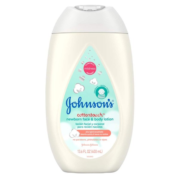 Johnsons Baby Cotton Touch Lotion Face & Body 13.6 Fl Oz (Pack of 2)