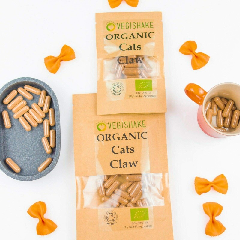 Organic Cats Claw HPMC Capsules 800mg Inflammation Gastrointestinal Digestion Vegan