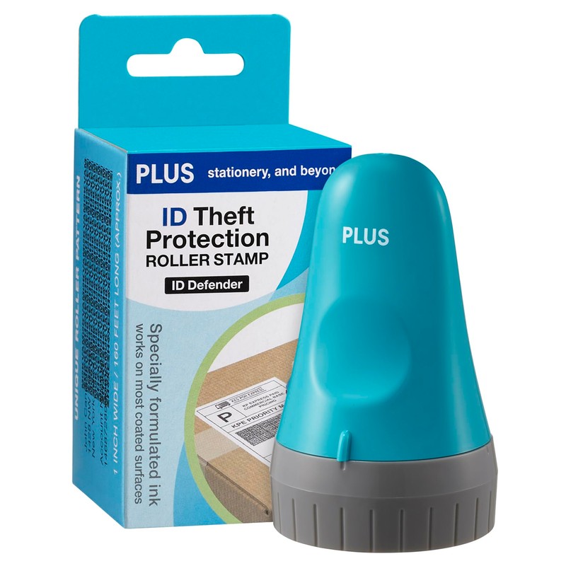 ID Defender Large Premium Stamp Roller, Turquoise (1-Pack, Large)