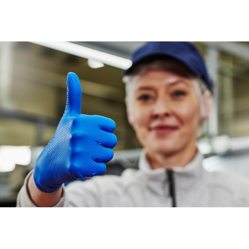 Mercator Gogrip Nitrile Powder Free Disposable Gloves - Blue -