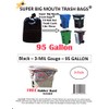 95 Gallon Super Big Mouth Trash Bags 3-Pack Plus 1