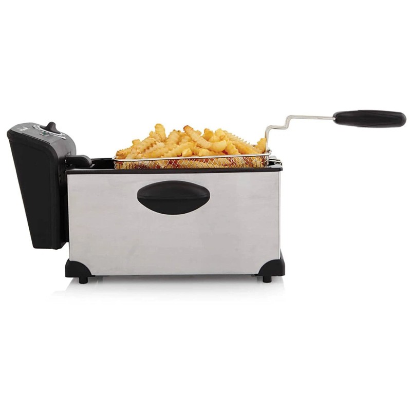 Continental Electric PS75911 Electric Deep Fryer, 3 Liter, Silver