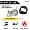 Kable Kontrol 100 Pack 1/4 Inch Steel Cable Clamps, Zinc