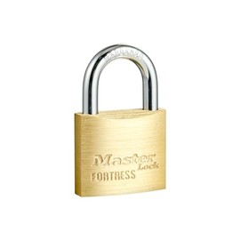 Master Lock Solid Brass Body 40mm Wide Economy Padlock with Keys - Mini Lock with 4-pin Anti-Pick Cylinder and Cut-Resistant Steel Shackle - Small Lock with Key for Lockers, Storage Cabinets, Luggage