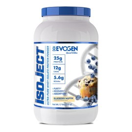 Evogen Isoject - Aislado de Proteína de Suero | De Ultrapura en Polvo con Enzimas Ignitor, Bcaa y Eaa | Absorción y Recuperación Mejoradas | Muf de Arándanos