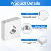 sourcing map 10Pcs M4x9mmx3mm Square Nuts, Carbon Steel Zinc Plated