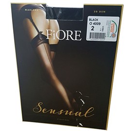 Pariser-Mode Suspender Stockings with Back Seam, black