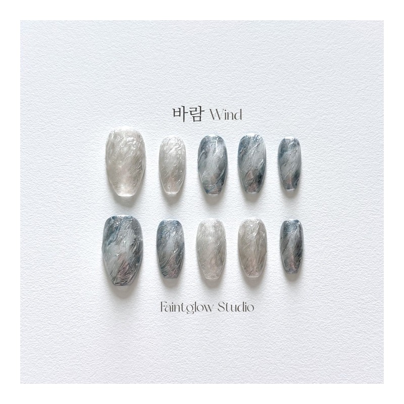 [Wind] Handmade nail tips - Almond / [바람 Wind] 수제네일팁