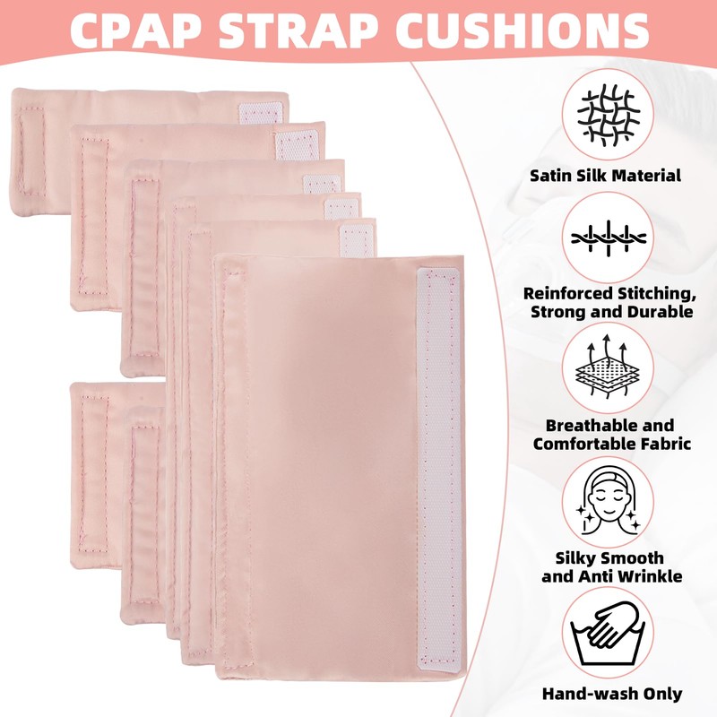 8 PCS CPAP Mask Strap Covers, Silky CPAP Hair Protector
