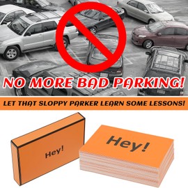 JULEASEL Supper Funny Bad Parking Cards, 50 Cards with 10 Designs Perfect for Shaming Awful Drivers, Funny White Elephant Gifts for Adults, Hilarious Gag Gifts Xmas Stocking Stuffers