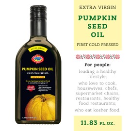 Pumpkin Seed Oil 0.35 L - Pure Extra Virgin Unrefined Cold Pressed Vegetable Oil for Cooking