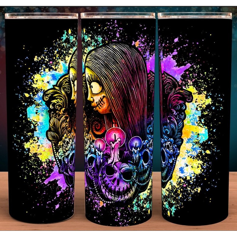 Glow in the Dark Sally Nightmare Before C. Paint Splatter
