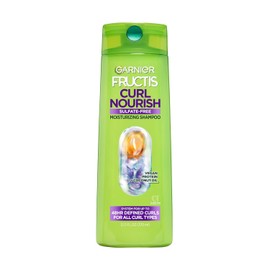 Garnier Fructis Curl Nourish Sulfate-Free and Silicone-Free Shampoo Infused with Coconut Oil and Glycerin, System for 24 Hour Frizz-Resistant Curls, 12.5 fl. oz., Packaging May Vary