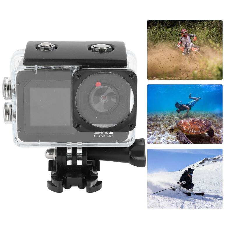 5K30FPS WiFi Action Camera Front and Rear Dual Screen Built