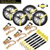 Trekassy 4 Pack Axle Straps Car Trailer Hauler Ratchet Tie