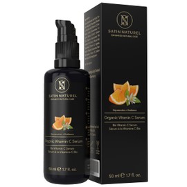 Vitamin C Serum Organic - Face Serum Vitamin C Vegan - Revitalising Anti-Ageing Serum - Vitamin C Face Serum - Satin Natural (50 ml)