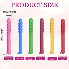 6PCS Chewable Essential Oil Breath Stick, Essential Oil Breather, Quit Smoking Chew Sticks, Can Taken Anywhere for Focus Clear (A)