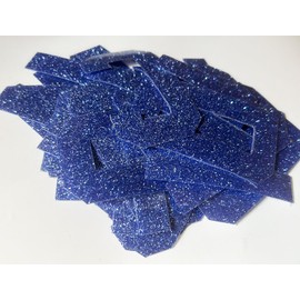 47 Pieces, 3" Glitter Iron-On Letters – Heat Transfer Vinyl for DIY T-Shirts, Bags, and Gifts. Perfect for birthdays, Christmas, anniversaries, and custom designs! Durable and easy to use. (True Blue)