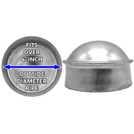 Galvanized Steel Chain Link Post Cap - Pressed Steel by Jake Sales