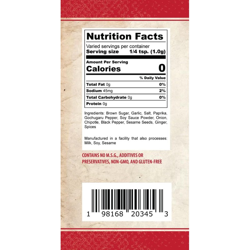 Dad’s Seasonings Asian Fusion Rub & Seasoning - BBQ Spice