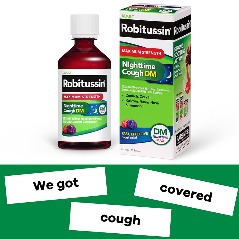Robitussin Maximum Strength Nighttime Cough DM 4 Fl Oz