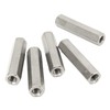 5Pcs Silver M8 Hex Coupling Nut Safe Practical Stainless Steel