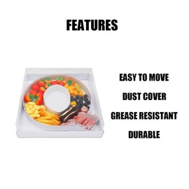 WENPACK 12.5" Cardboard Letter Shaped Mache Decorative Strawberries Fillable Sweets Candy Box with Clear Lid (White, Q)